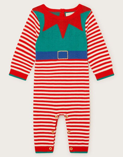 Newborn Christmas Elf Sleepsuit, Green (GREEN), large