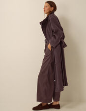 Millie Funnel Neck Belted Coat, Brown (CHOCOLATE), large