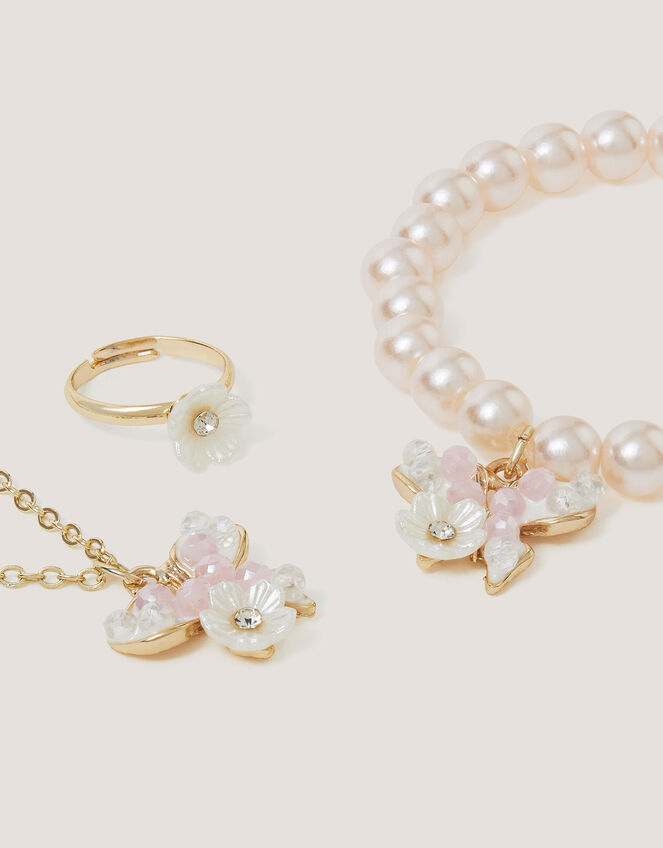 Floral Butterfly Jewellery Set, , large