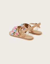 Floral Embroidered Sandals, Multi (MULTI), large