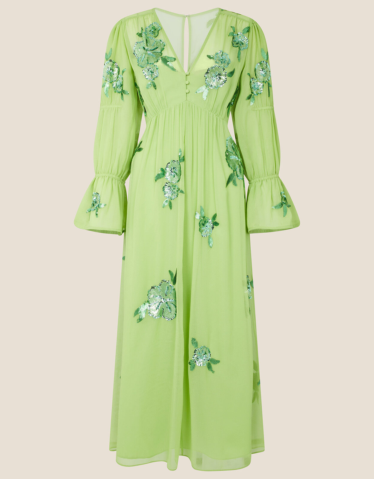 Helena Sequin Floral Midi Dress Green Monsoon Global Navigation Catalog Monsoon Global
