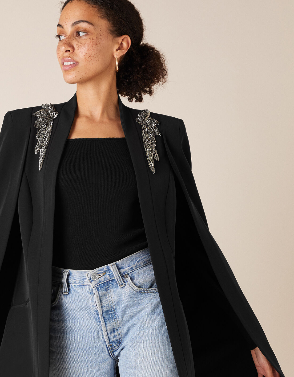 Monsoon cape jacket clearance