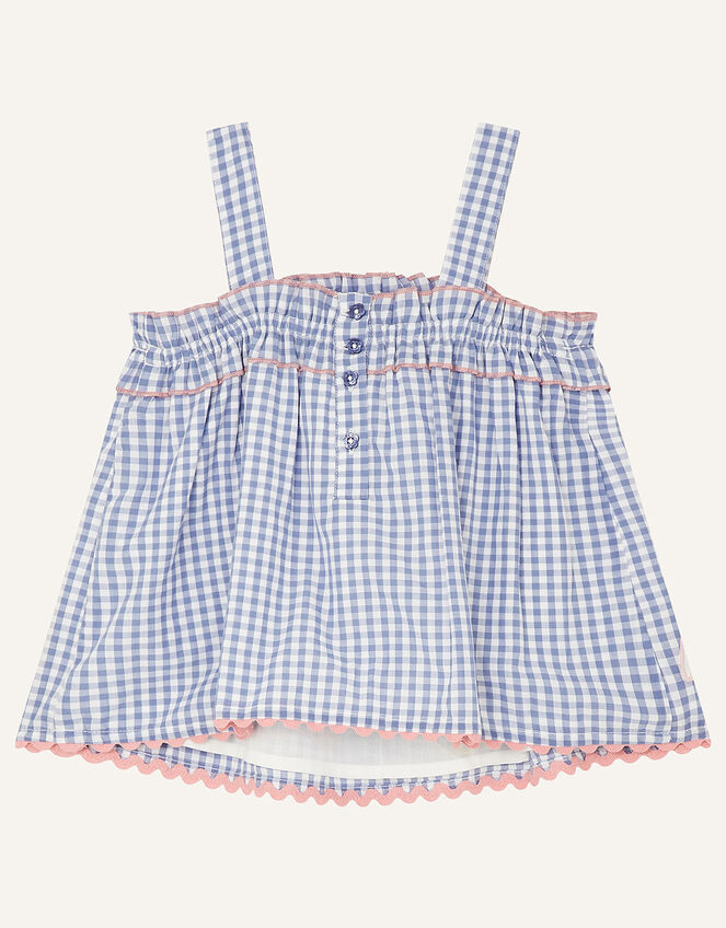 Baby Gingham Top and Leggings Set, Blue (BLUE), large