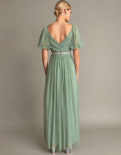 Meghan Mesh Maxi Dress, Green (GREEN), large
