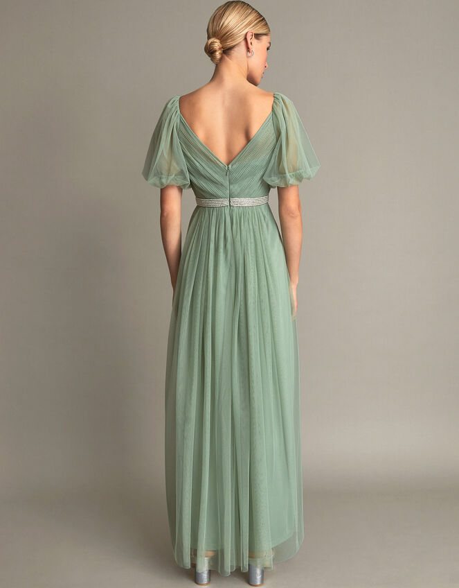 Meghan Mesh Maxi Dress, Green (GREEN), large
