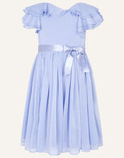 Daffodil Chiffon Dress, Blue (BLUE), large