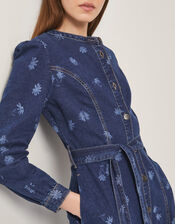 Lulu Daisy Denim Midi Dress, Blue (DENIM BLUE), large