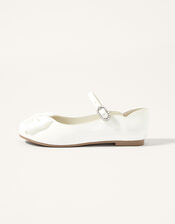 Kali Patent Ballerina Flats, Ivory (IVORY), large
