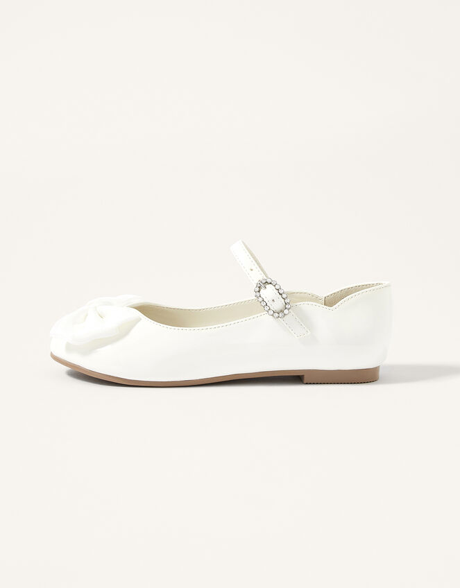 Kali Patent Ballerina Flats, Ivory (IVORY), large