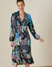 Bette Patch Print Shirt Dress, Green (GREEN), large