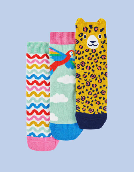 3-Pack Frugi Print Socks, Multi (MULTI), large