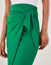Winnie Wrap Midi Skirt, Green (GREEN), large