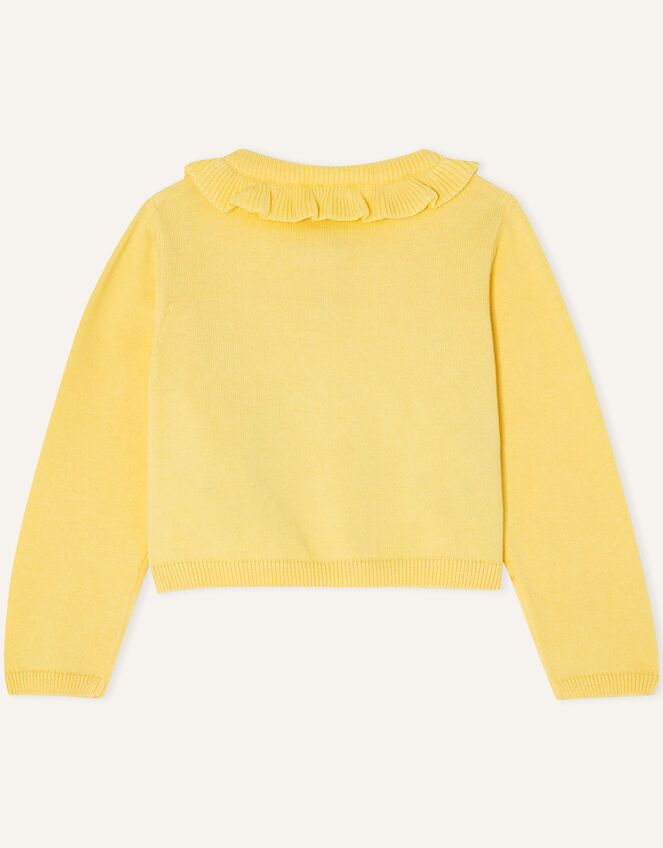 Baby Bunny Applique Cardigan, Yellow (YELLOW), large