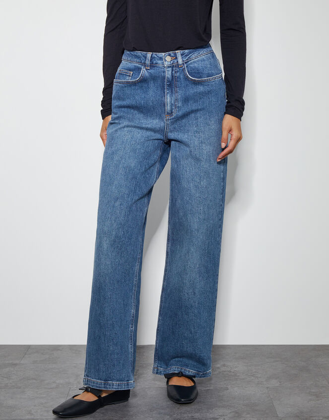 Ruby Wide Leg Jeans, Blue (DENIM BLUE), large