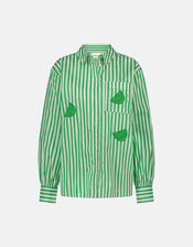 Fabienne Chapot Alex Lime Stripe Shirt, Green (GREEN), large