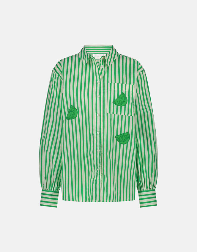 Fabienne Chapot Alex Lime Stripe Shirt, Green (GREEN), large