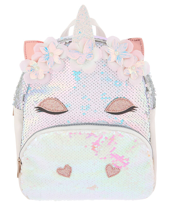 Mirage Sequin Unicorn Backpack, , large