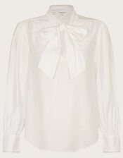 Polly Pussybow Blouse , Ivory (IVORY), large