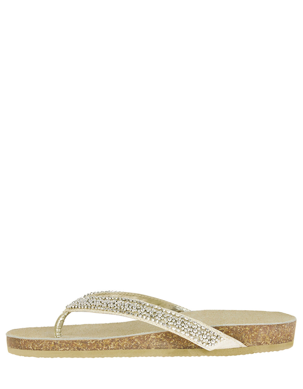 gold toe post flat sandals