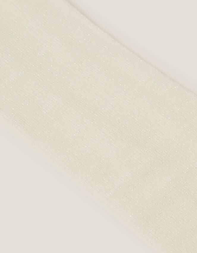 Baby Frosted Cotton Tights, Ivory (IVORY), large