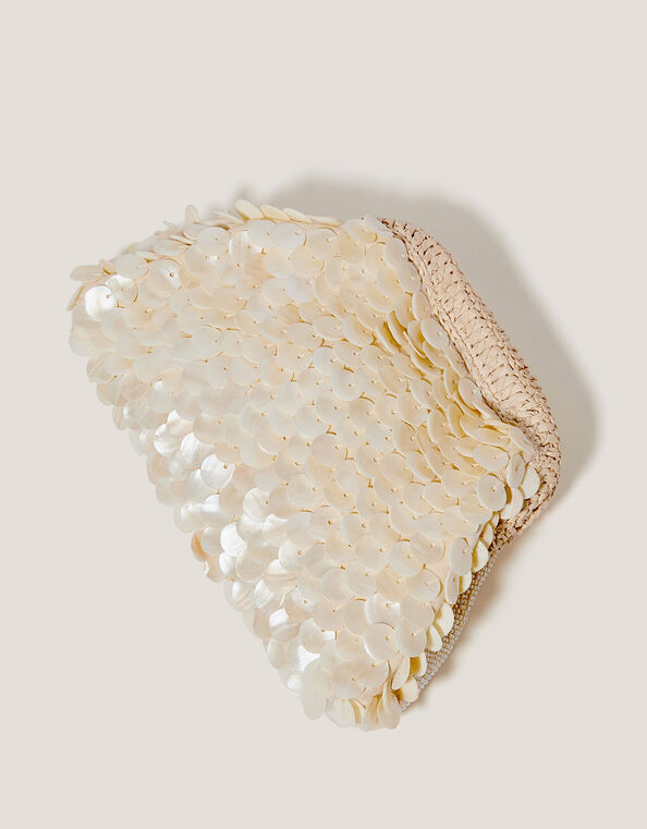 Saya Shell Embellished Clutch Bag, , large