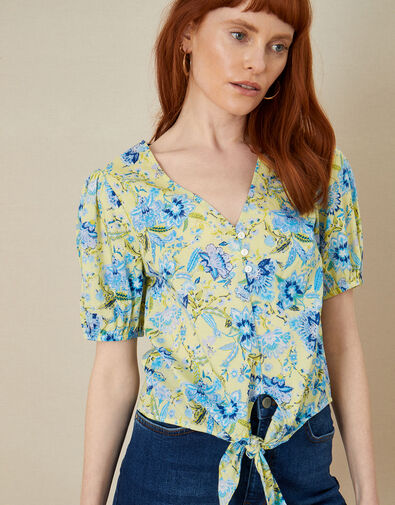 ARTISAN STUDIO Floral Print Top, Blue (BLUE), large