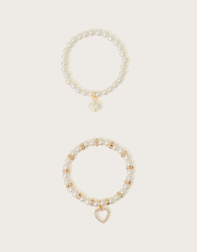 Pearly Charm Bracelets Set of Two, , large