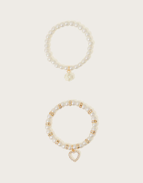 Pearly Charm Bracelets Set of Two, , large