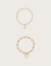 Pearly Charm Bracelets Set of Two, , large