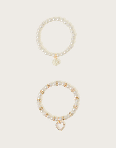 Pearly Charm Bracelets Set of Two, , large