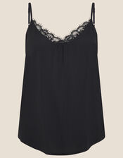 Lace Trim Cami with LENZING™ ECOVERO™, Black (BLACK), large