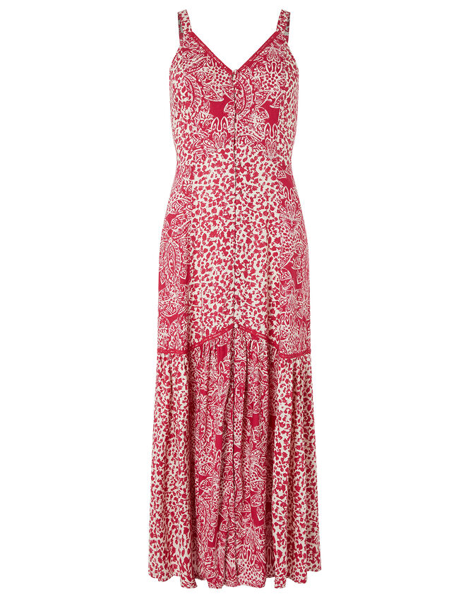 Sunita Printed Maxi Dress in LENZING™ ECOVERO™, Pink (PINK), large