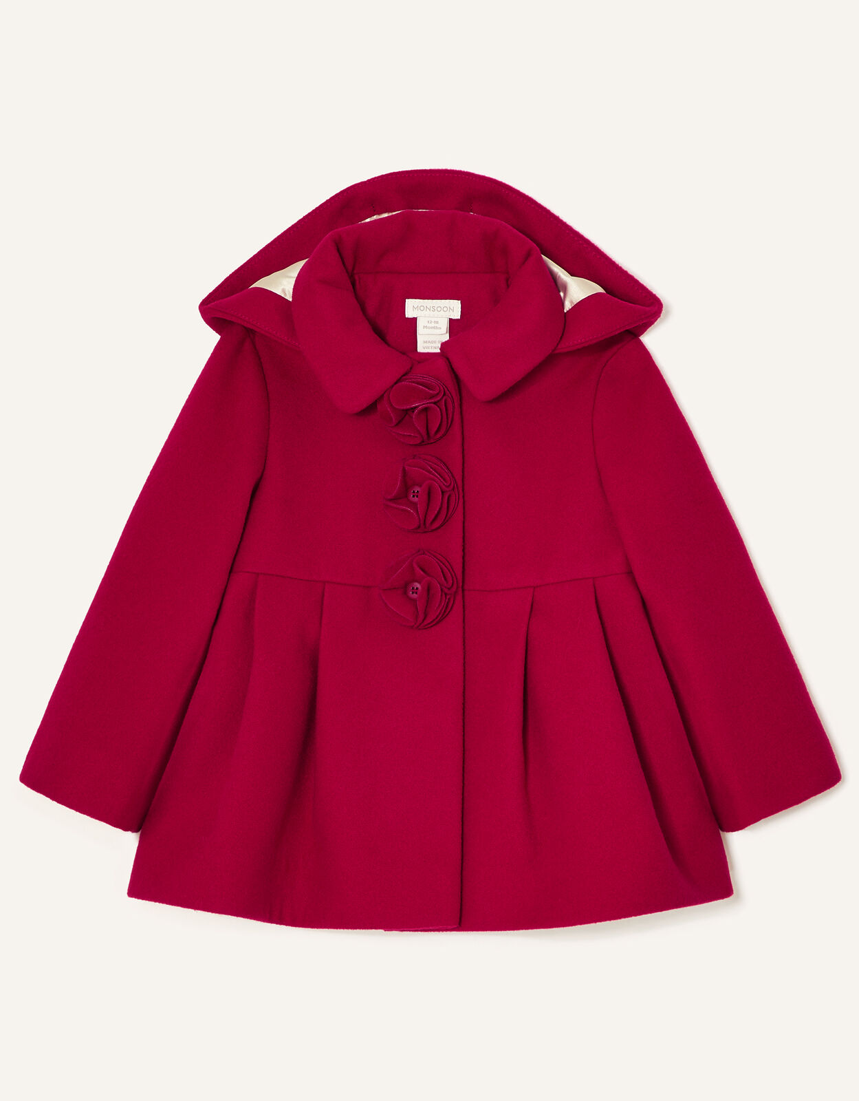 Girls red swing coat hotsell