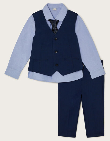 Adam Four-Piece Suit with Tie, Blue (NAVY), large