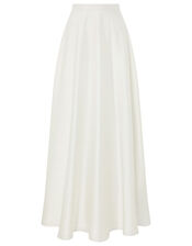 Jane Satin Bridal Maxi Skirt, Ivory (IVORY), large