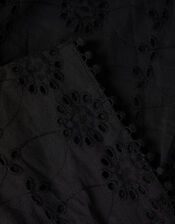 Floral Broderie Romper, Black (BLACK), large