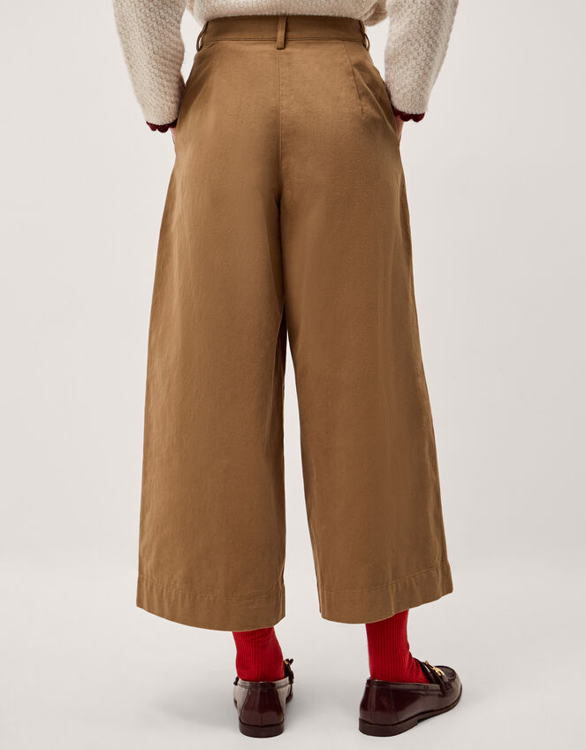 Luna Cropped Wide Leg Trousers, Camel (CAMEL), large