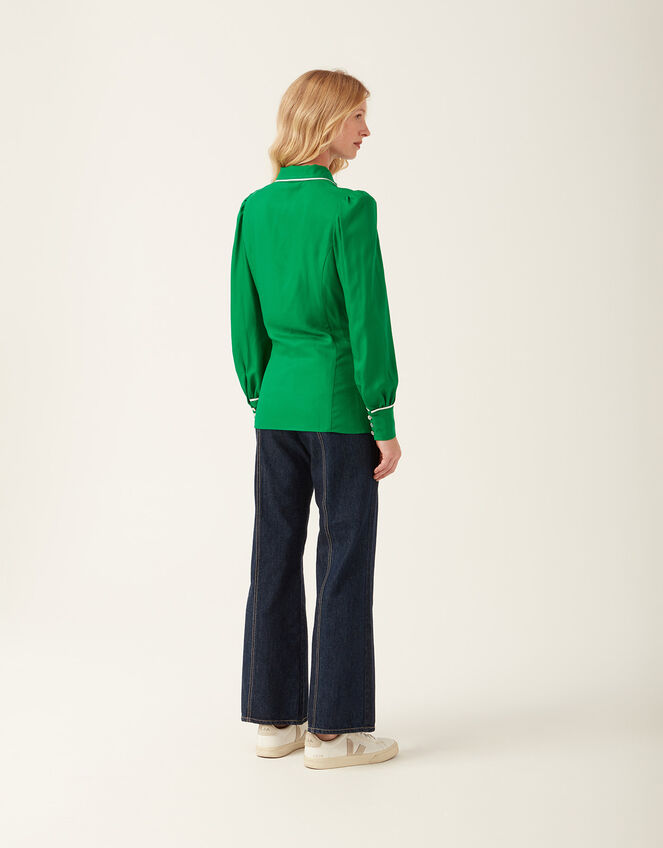 Mirla Beane Chloe Blouse, Green (GREEN), large