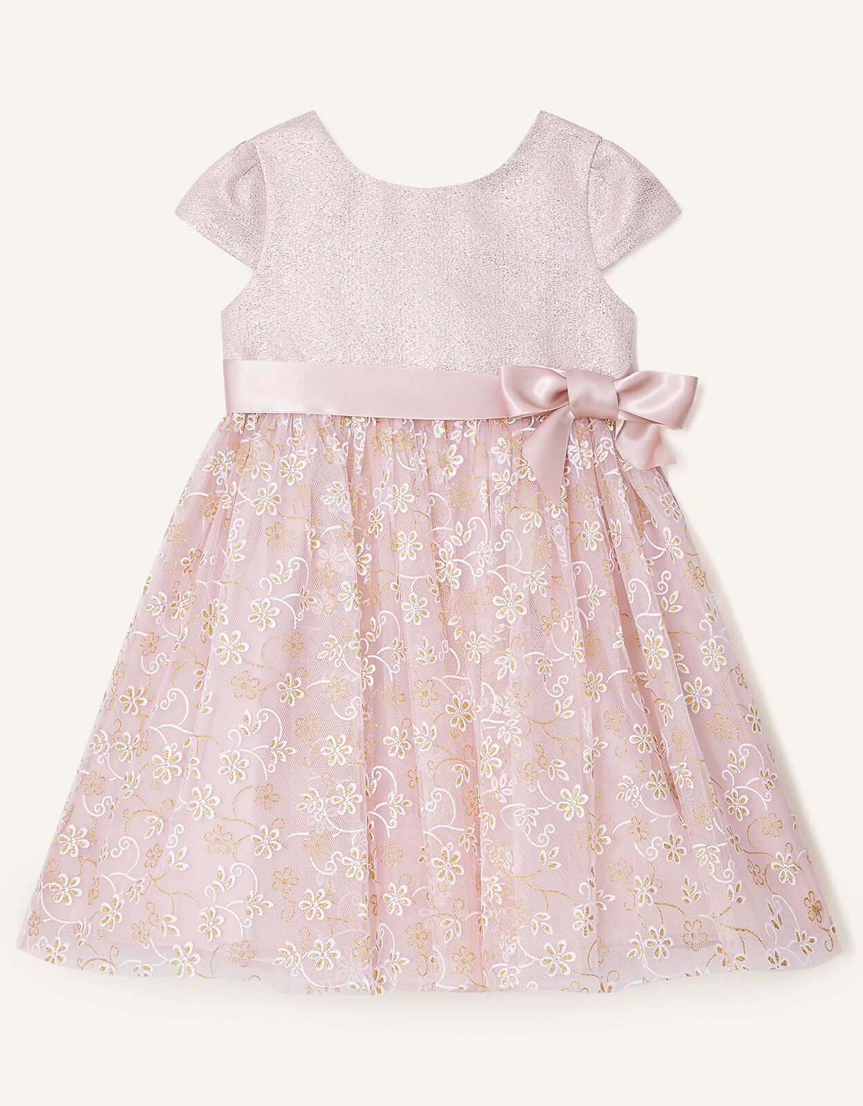 Baby Maisie Glitter Jacquard Dress Pink
