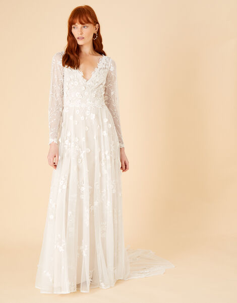 Sue Embellished Bridal Maxi Dress, Ivory (IVORY), large