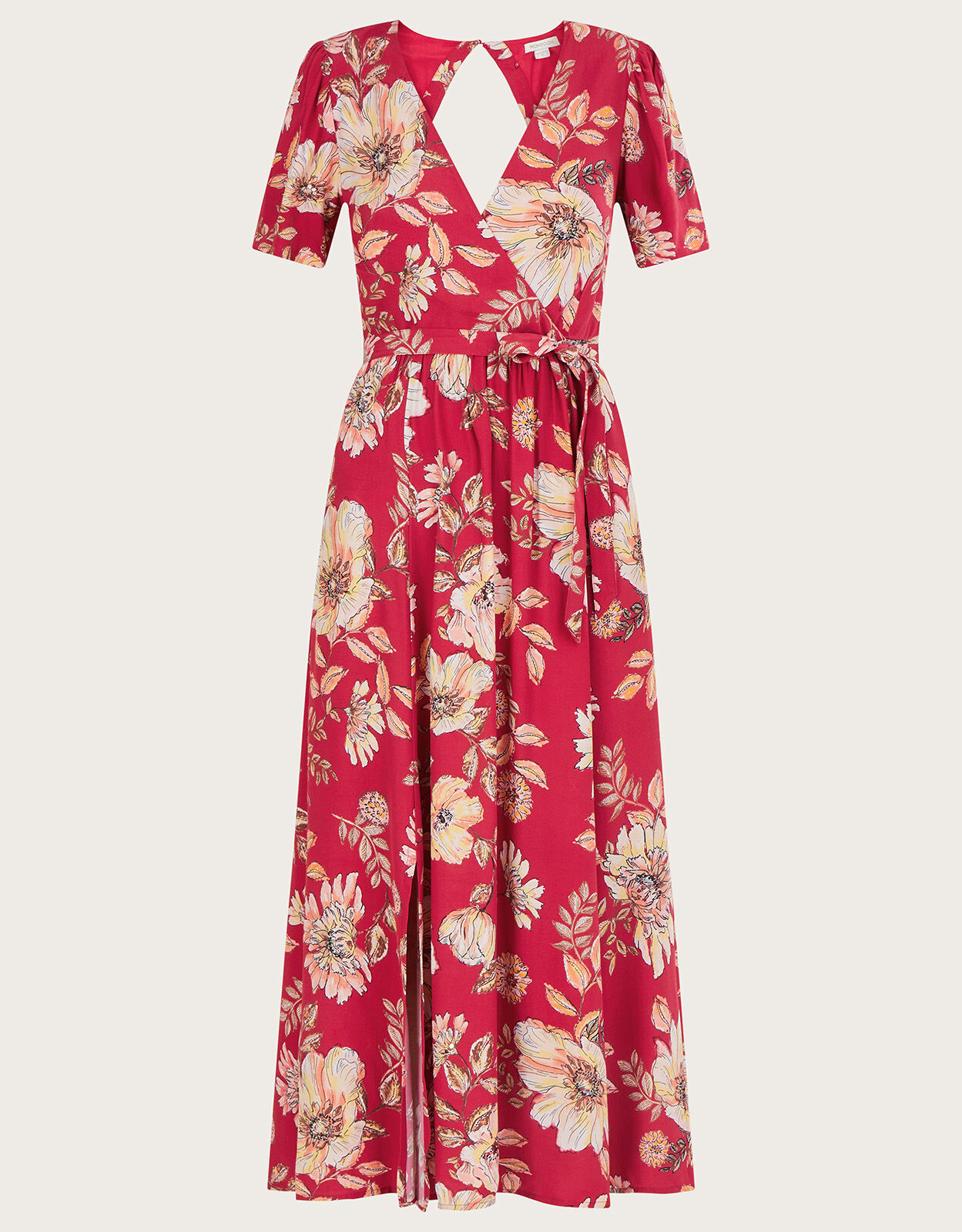 Monsoon red shop floral dress
