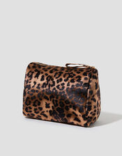 Leopard Print Velvet Make Up Bag, , large
