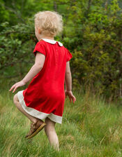 Little Green Radicals Short Sleeve Tunic Dress, Red (RED), large