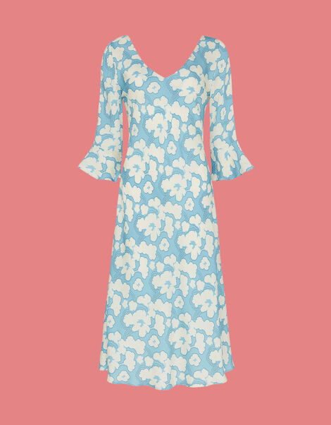Mirla Beane Leonie Floral Dress Blue, Blue (BLUE), large