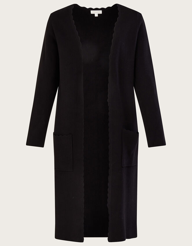 Scallop Coatigan with LENZING™ ECOVERO™ Black