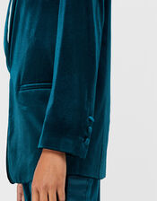 Tilly Velvet Jacket , Teal (TEAL), large