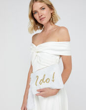 Ines I Do Bead-Embellished Pouch, , large