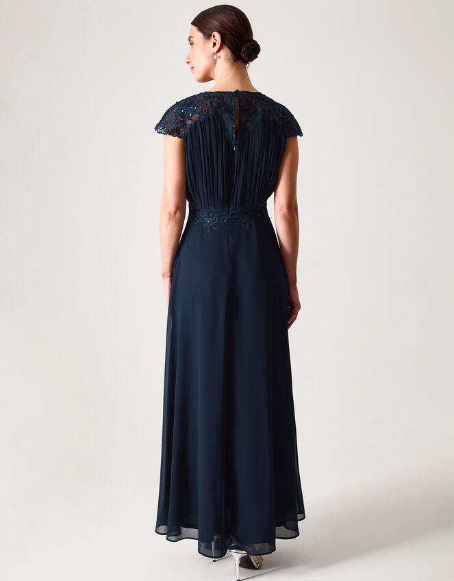 Elodie Lace Chiffon Bridesmaid Dress, Blue (NAVY), large