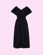 Devotion Twins Deos Frill Maxi Dress, Black (BLACK), large