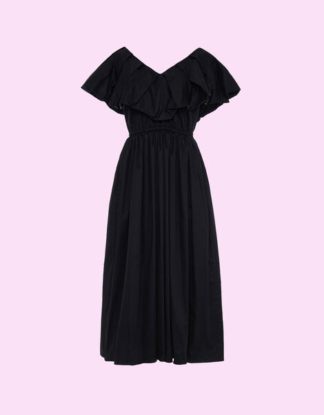 Devotion Twins Deos Frill Maxi Dress, Black (BLACK), large